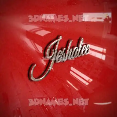 jeshalee in Car Paint style - 3D name wallpaper