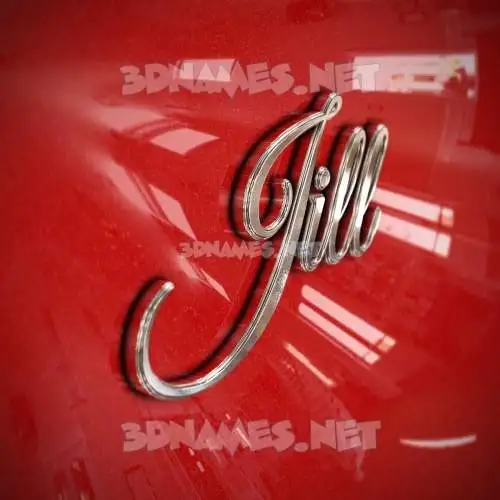 jill in Car Paint style - 3D name wallpaper