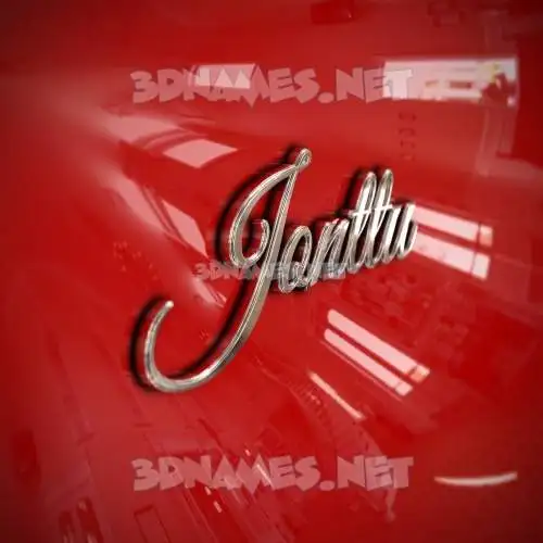 jonttu in Car Paint style - 3D name wallpaper