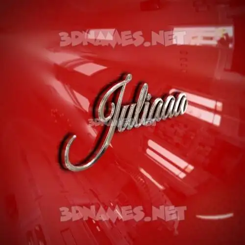 juliaaa in Car Paint style - 3D name wallpaper juliaaa in Car Paint style - 3D name wallpaper