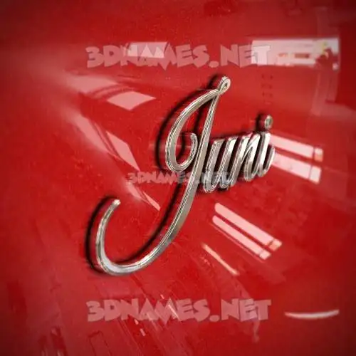 juni in Car Paint style - 3D name wallpaper juni in Car Paint style - 3D name wallpaper