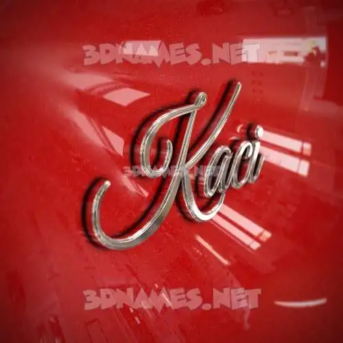 kaci in Car Paint style - 3D name wallpaper