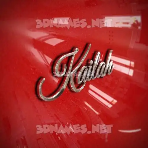 kailah in Car Paint style - 3D name wallpaper