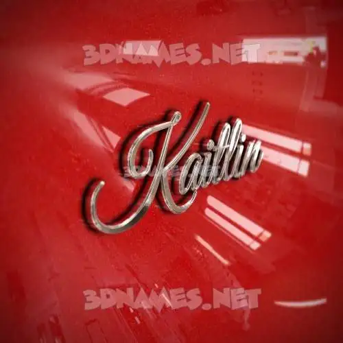 kaitlin in Car Paint style - 3D name wallpaper
