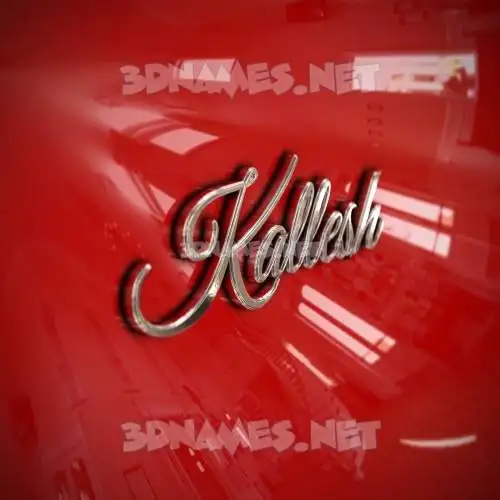 kallesh in Car Paint style - 3D name wallpaper