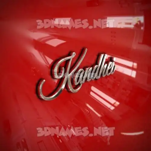 kandhei in Car Paint style - 3D name wallpaper