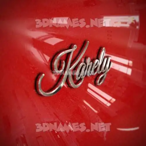 karely in Car Paint style - 3D name wallpaper