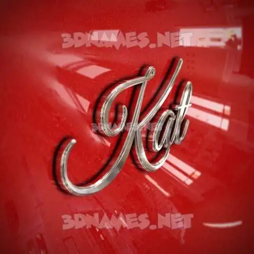 kat in Car Paint style - 3D name wallpaper kat in Car Paint style - 3D name wallpaper
