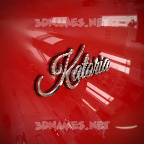katoria in Car Paint style - 3D name wallpaper katoria in Car Paint style - 3D name wallpaper