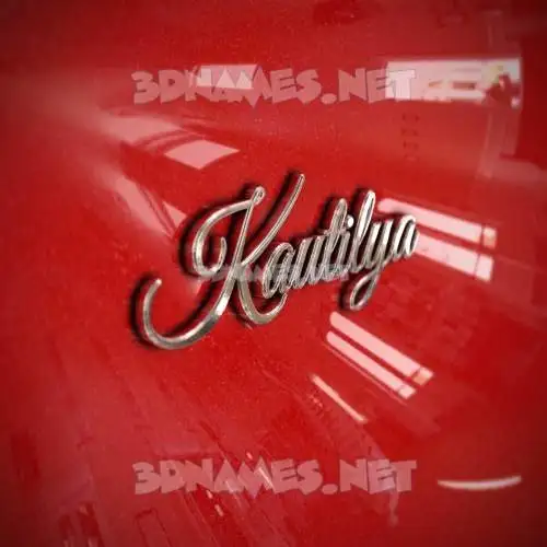 kautilya in Car Paint style - 3D name wallpaper