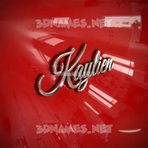kaylien in Car Paint style - 3D name wallpaper