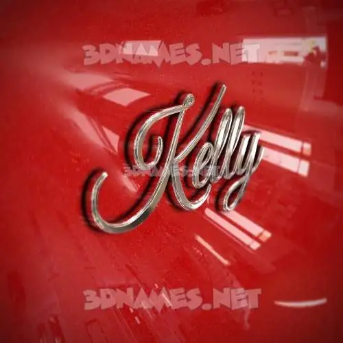 kelly in Car Paint style - 3D name wallpaper