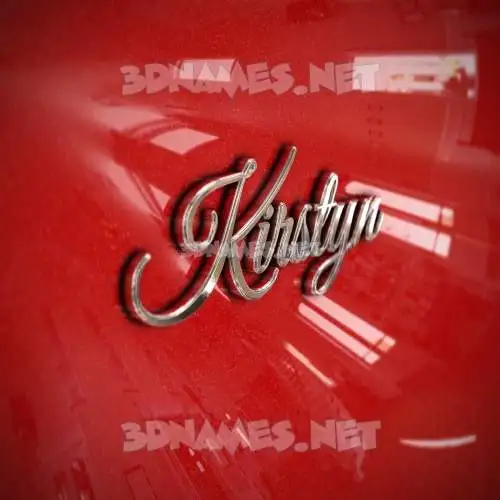 kirstyn in Car Paint style - 3D name wallpaper kirstyn in Car Paint style - 3D name wallpaper