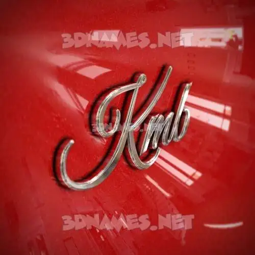 kmb in Car Paint style - 3D name wallpaper
