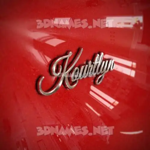 kourtlyn in Car Paint style - 3D name wallpaper