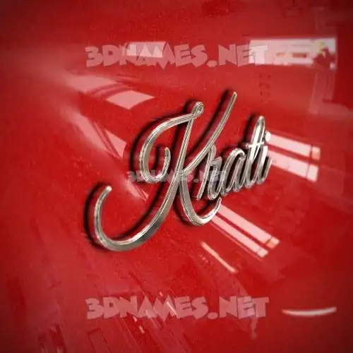 krati in Car Paint style - 3D name wallpaper krati in Car Paint style - 3D name wallpaper