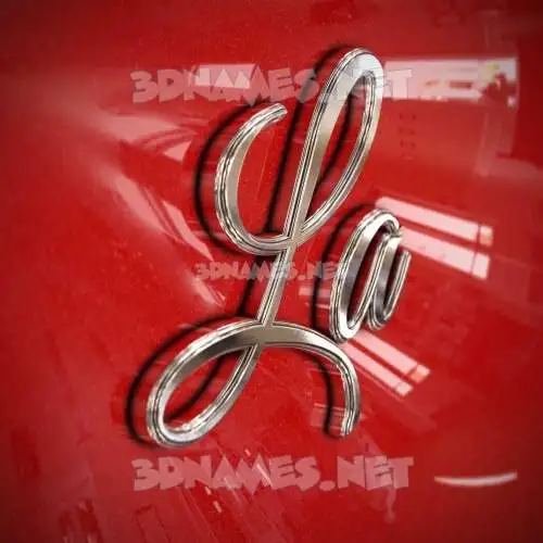 la in Car Paint style - 3D name wallpaper la in Car Paint style - 3D name wallpaper