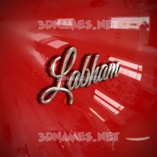 labham in Car Paint style - 3D name wallpaper
