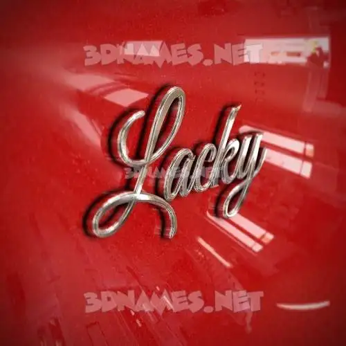 lacky in Car Paint style - 3D name wallpaper