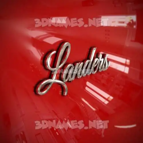 landers in Car Paint style - 3D name wallpaper landers in Car Paint style - 3D name wallpaper
