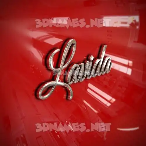 lavida in Car Paint style - 3D name wallpaper