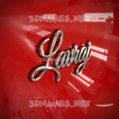 lavraj in Car Paint style - 3D name wallpaper