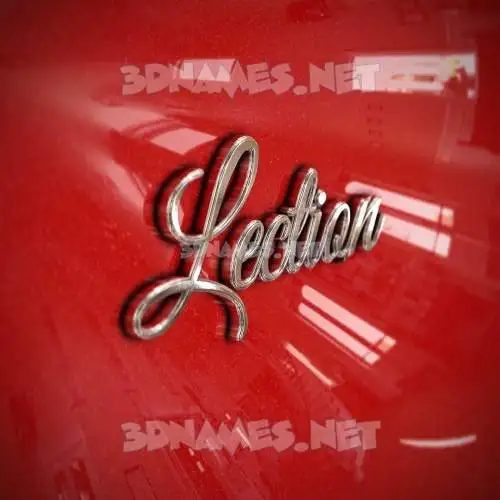 lection in Car Paint style - 3D name wallpaper lection in Car Paint style - 3D name wallpaper