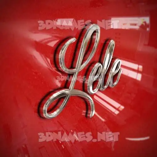 lele in Car Paint style - 3D name wallpaper