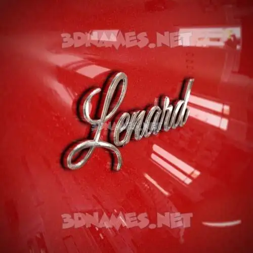 lenard in Car Paint style - 3D name wallpaper