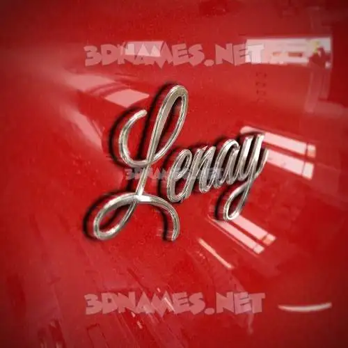 lenay in Car Paint style - 3D name wallpaper