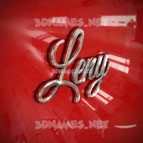 leny in Car Paint style - 3D name wallpaper