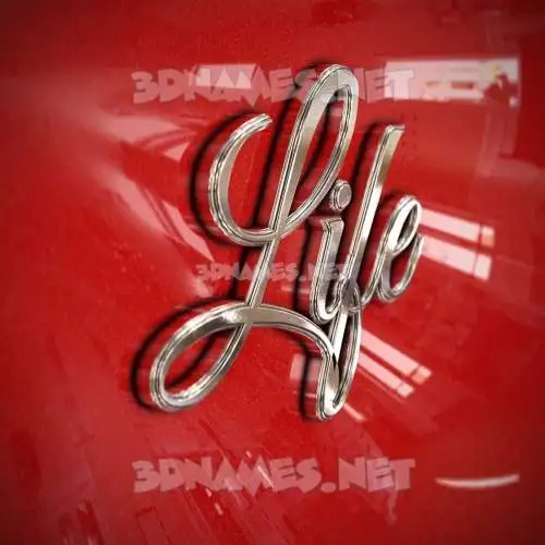 life in Car Paint style - 3D name wallpaper life in Car Paint style - 3D name wallpaper