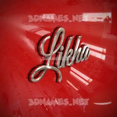 likha in Car Paint style - 3D name wallpaper likha in Car Paint style - 3D name wallpaper
