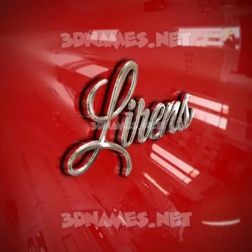 lirens in Car Paint style - 3D name wallpaper lirens in Car Paint style - 3D name wallpaper
