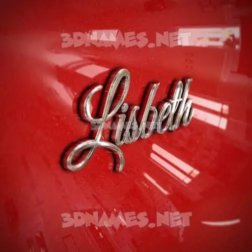 lisbeth in Car Paint style - 3D name wallpaper lisbeth in Car Paint style - 3D name wallpaper