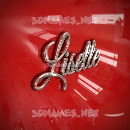 lisette in Car Paint style - 3D name wallpaper