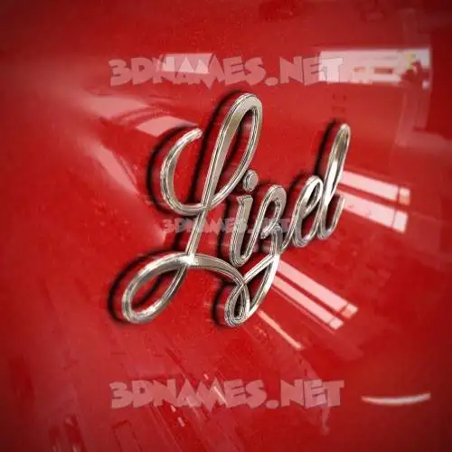 lizel in Car Paint style - 3D name wallpaper lizel in Car Paint style - 3D name wallpaper