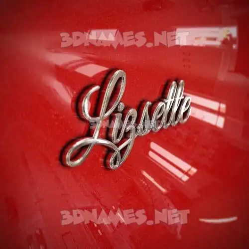 lizsette in Car Paint style - 3D name wallpaper