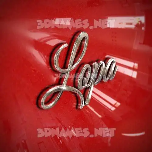 lopa in Car Paint style - 3D name wallpaper lopa in Car Paint style - 3D name wallpaper