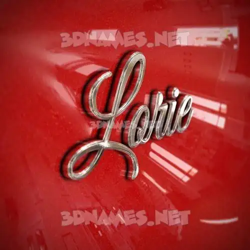 lorie in Car Paint style - 3D name wallpaper lorie in Car Paint style - 3D name wallpaper