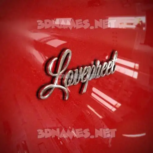 lovepreet in Car Paint style - 3D name wallpaper
