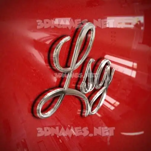 lsg in Car Paint style - 3D name wallpaper