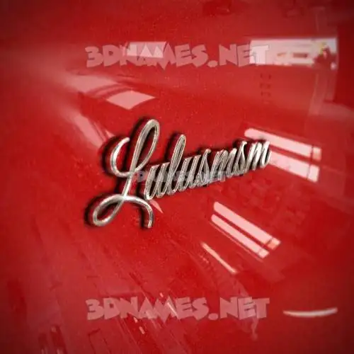 lulusmsm in Car Paint style - 3D name wallpaper