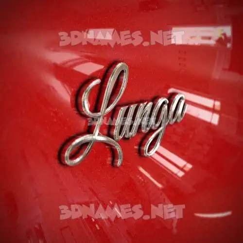 lunga in Car Paint style - 3D name wallpaper lunga in Car Paint style - 3D name wallpaper
