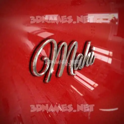 mahi in Car Paint style - 3D name wallpaper