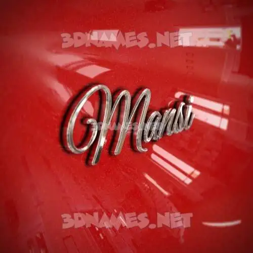 mansi in Car Paint style - 3D name wallpaper