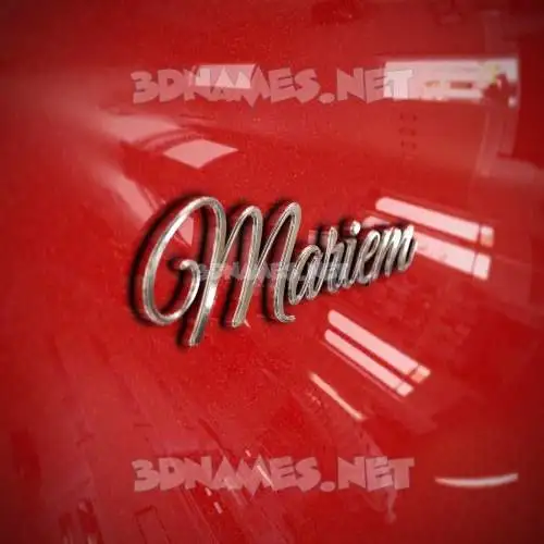 mariem in Car Paint style - 3D name wallpaper