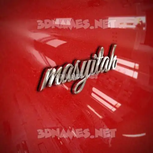 masyitah in Car Paint style - 3D name wallpaper