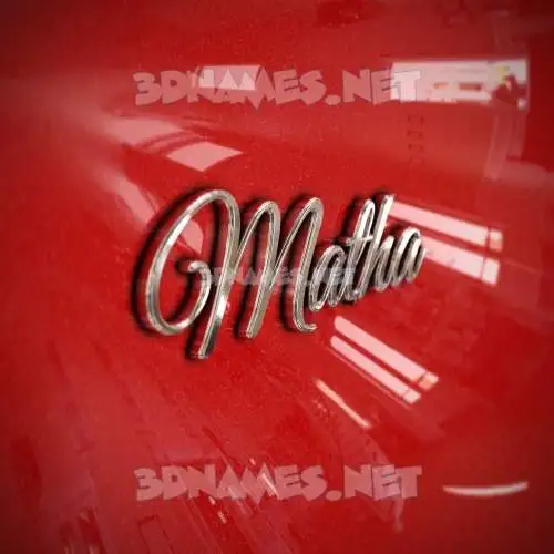 matha in Car Paint style - 3D name wallpaper