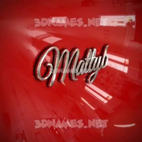 mattyb in Car Paint style - 3D name wallpaper mattyb in Car Paint style - 3D name wallpaper